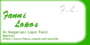 fanni lopos business card